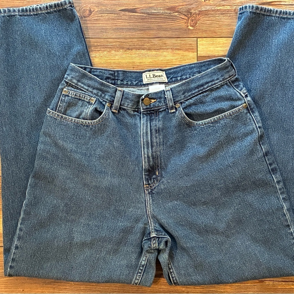 Vintage 90s L.L. Bean Original Fit Natural Jeans Women’s 12 MT High Rise USA - Picture 3 of 13